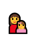 👩‍👧 family: woman, girl display on Windows